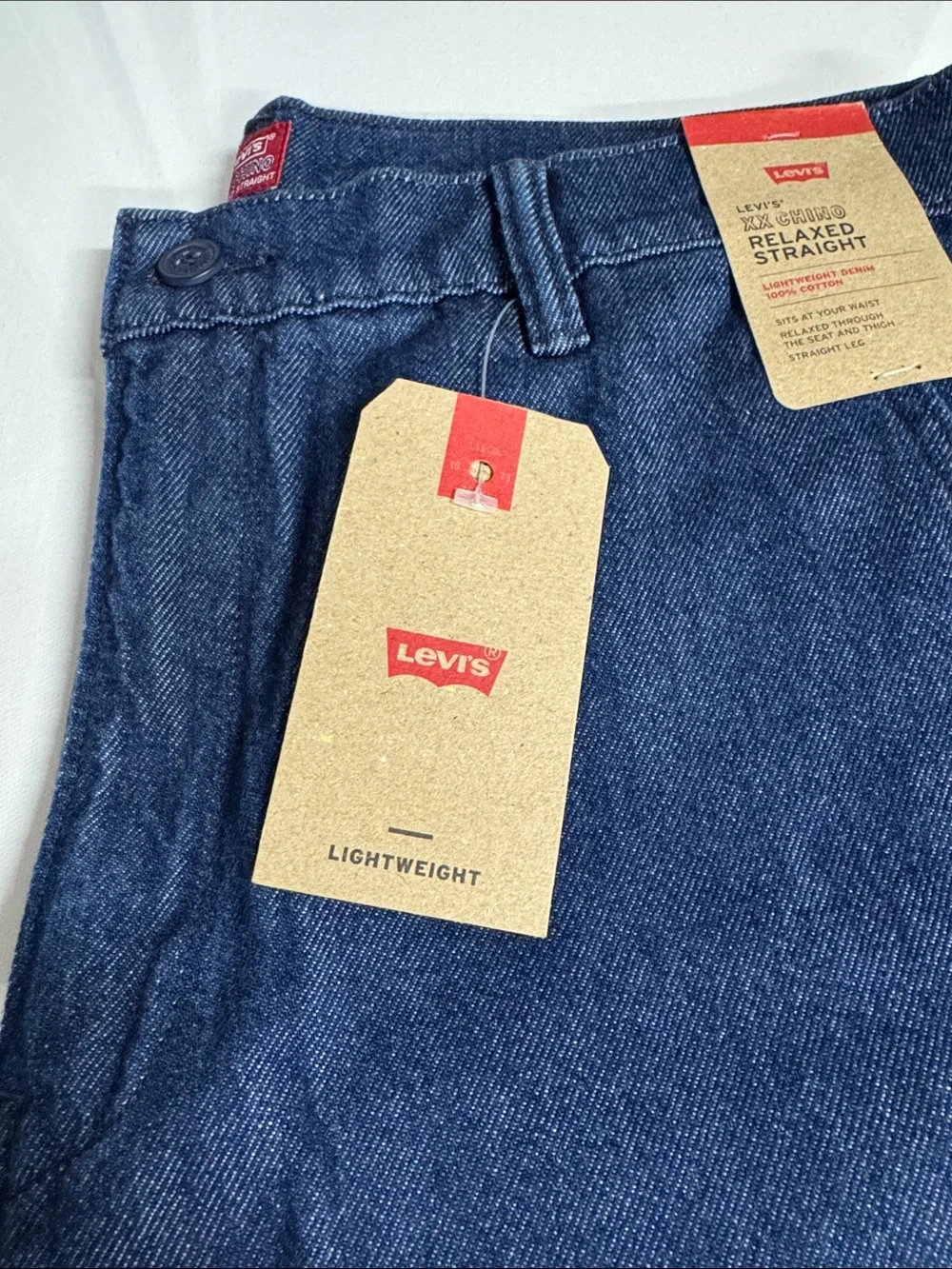 Levis Chinos Mens 33 32 Denim Relaxed Straight